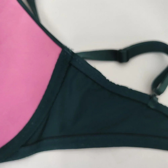 Victorias Secret PINK Wear Everywhere Pushup Bra Women Size 34D Green Underwire - Picture 11 of 11